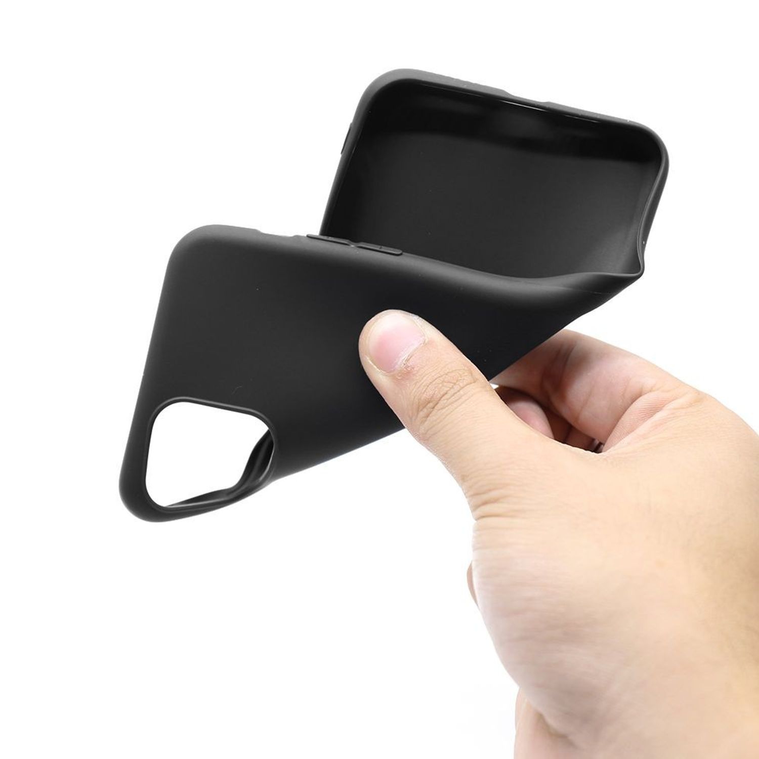 Husa de protectie din silicon, iPhone 11 Pro, negru fotografia produsului View 3 L