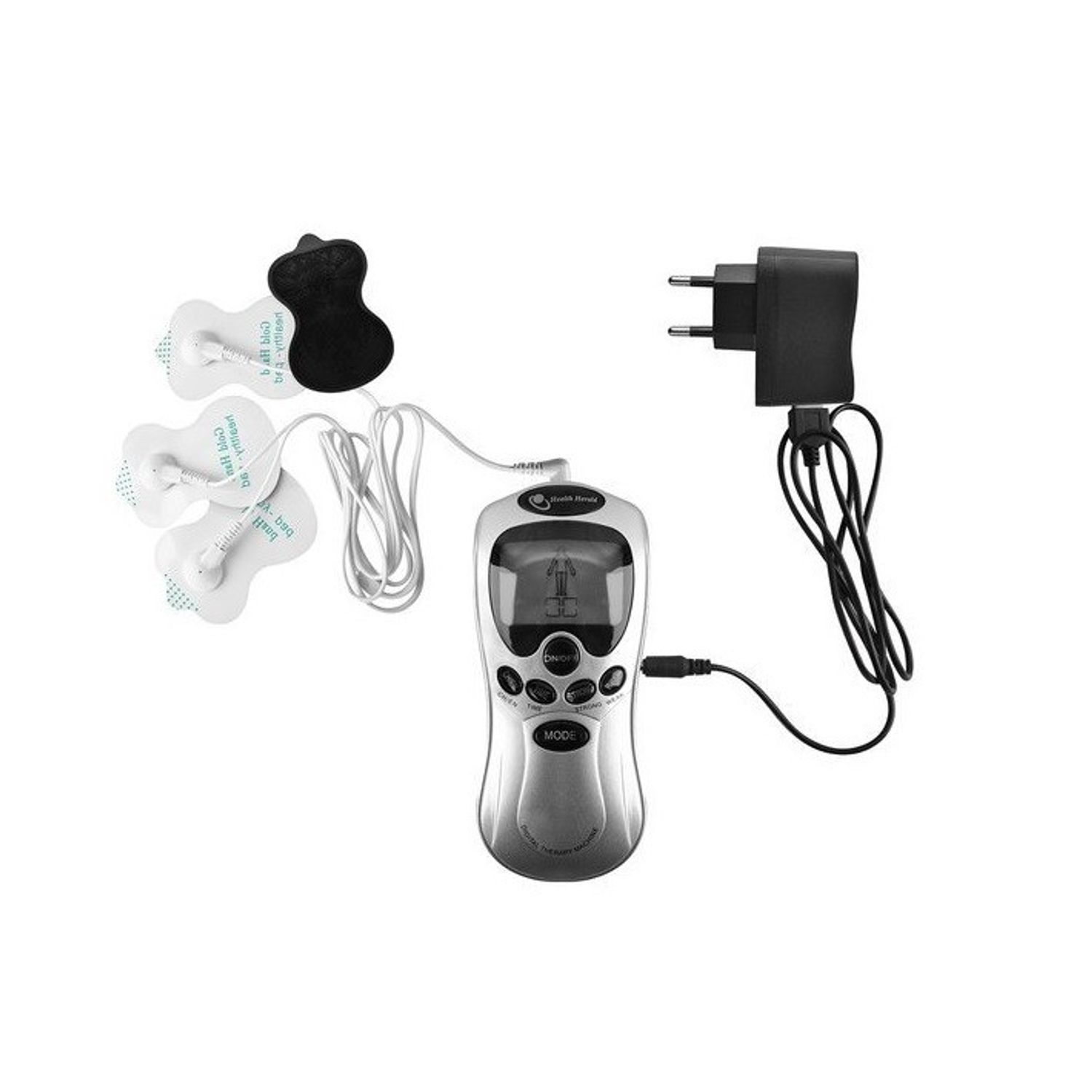 Aparat electrostimulare musculara cu 4 electrozi, gri fotografia produsului View 2 L