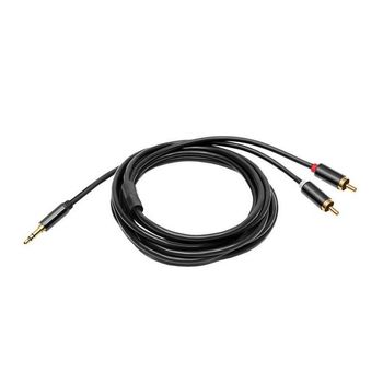 Cablu Audio Adaptor Jack-Jack 3.5mm, 1 conector la 2 conectori RCA, 3 m elefant.ro imagine noua 2022
