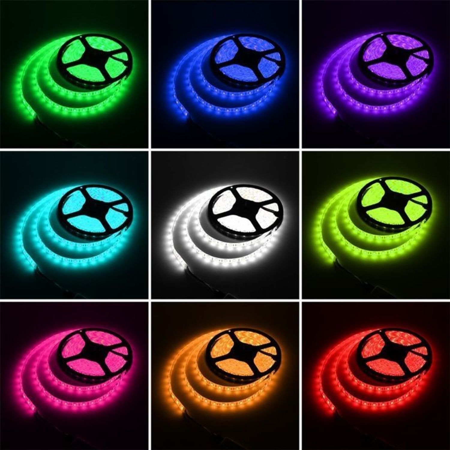 Gonga - Kit banda led RGB cu telecomanda, 5m, 270 de leduri, rezistent ...