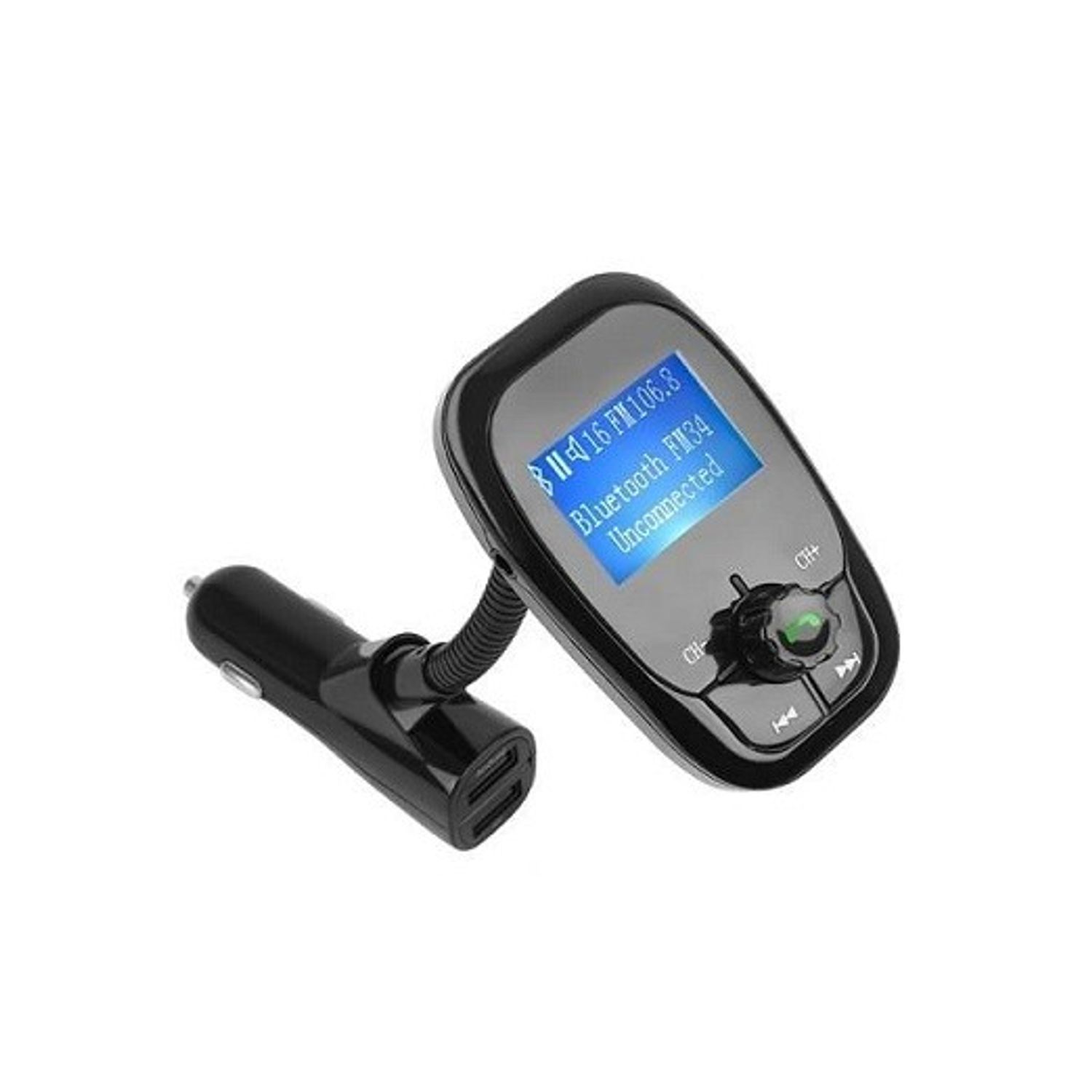 Modulator FM Bluetooth auto, 2 porturi USB , negru fotografia produsului