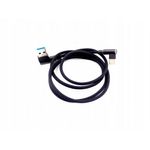 Cablu de incarcare USB-A, 1 m, 90 de grade, negru fotografia produsului