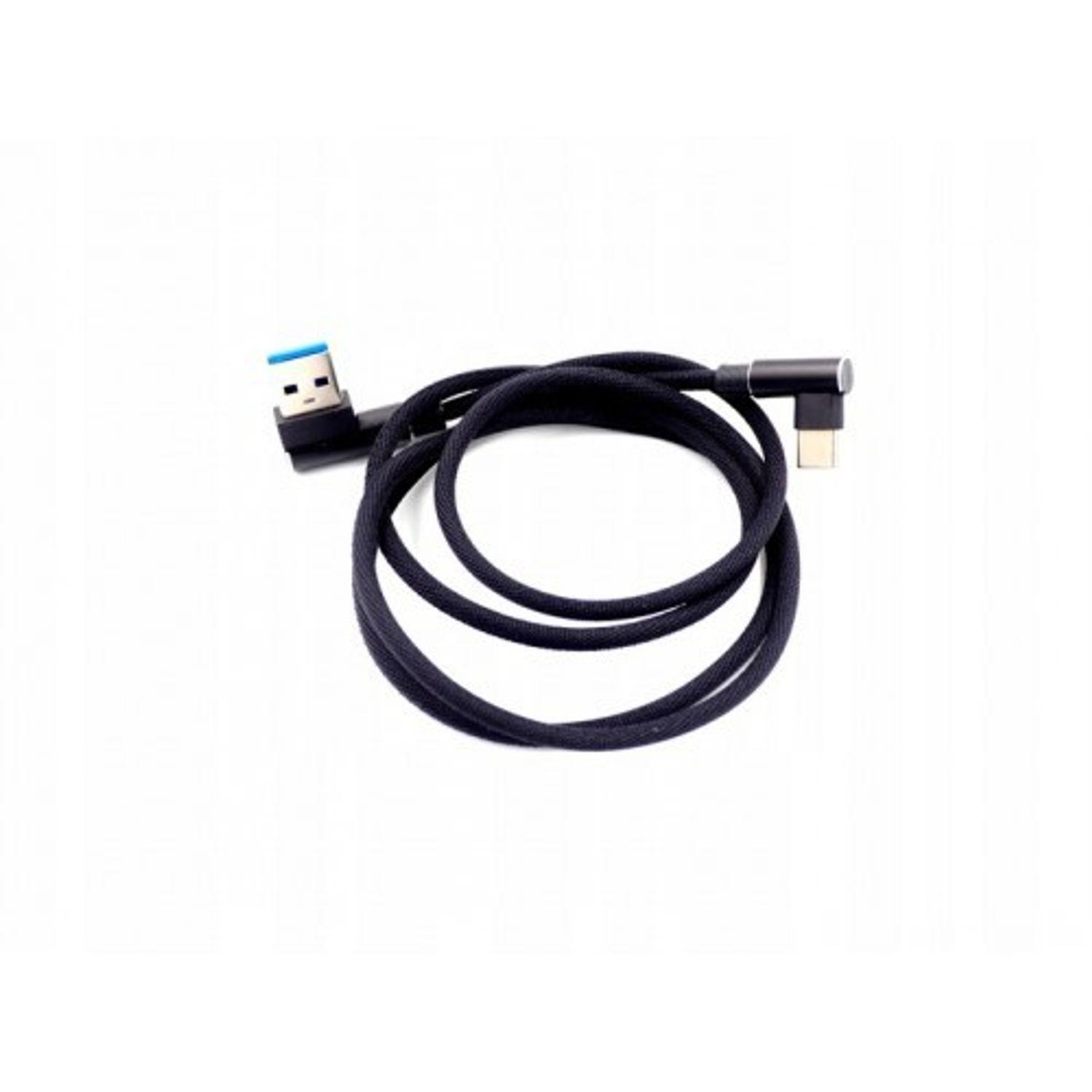 Cablu de incarcare USB-A, 1 m, 90 de grade, negru fotografia produsului