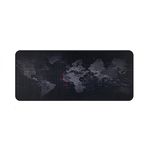 Mouse pad cu model harta lumii, 90 x 40 cm, negru fotografia produsului