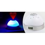 Ceas digital cu proiectie LED, 2 in 1, alb fotografia produsului View 2 S