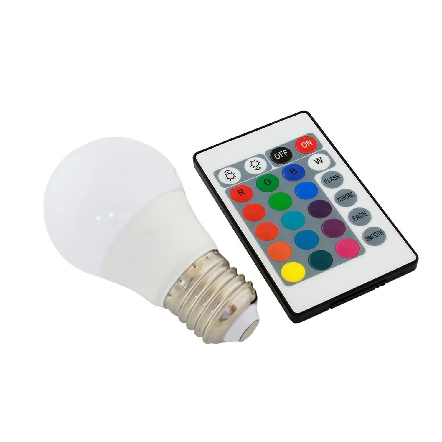Bec LED 16 culori, cu telecomanda, 48x92 mm fotografia produsului