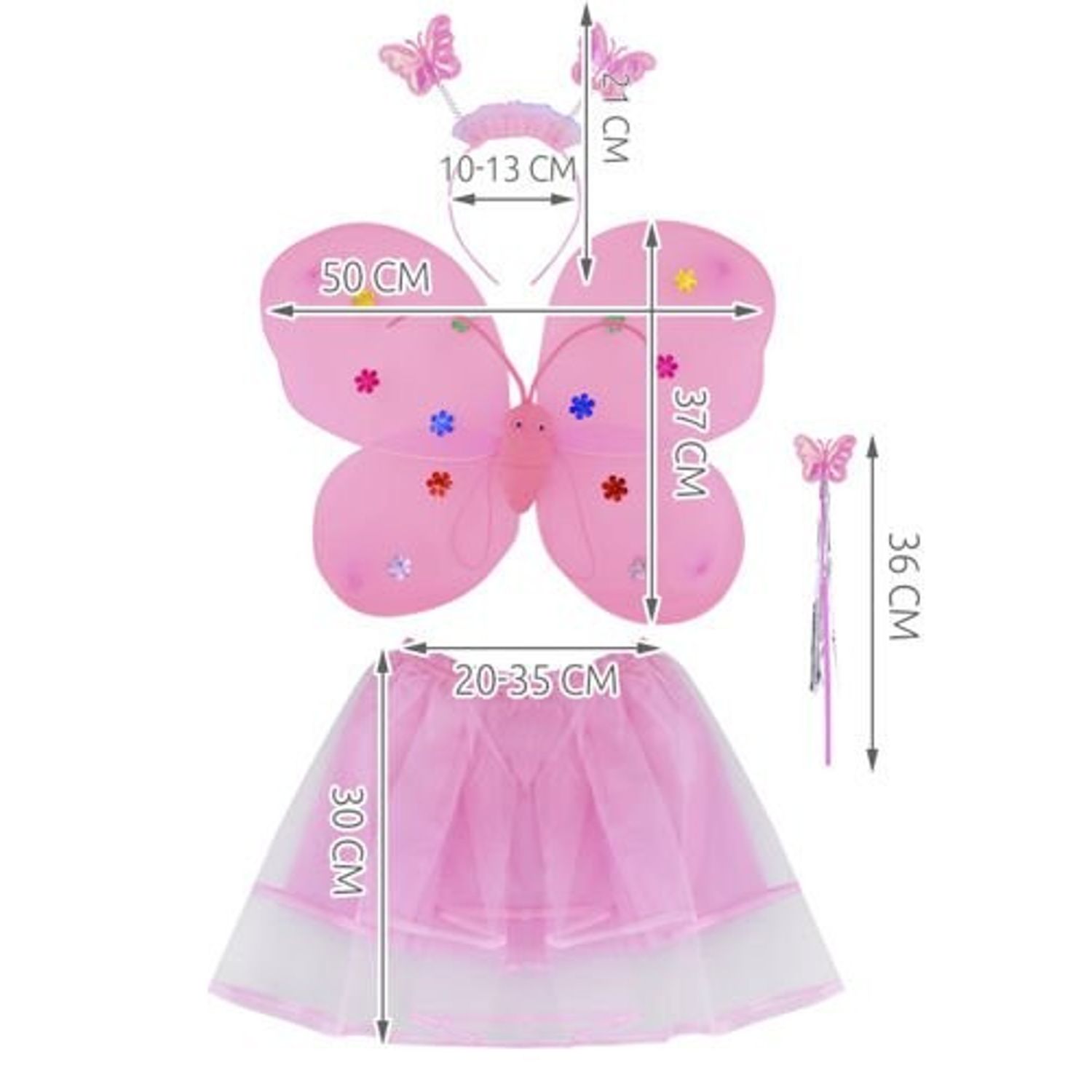 Set costum fluturas pentru fetite, 4 piese fotografia produsului View 3 L