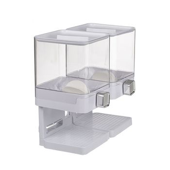 Dispenser de cereale dublu, forma patrata, 2x3.75 l