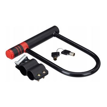 Antifurt pentru bicicleta cu cheie si suport de prindere, 24 cm