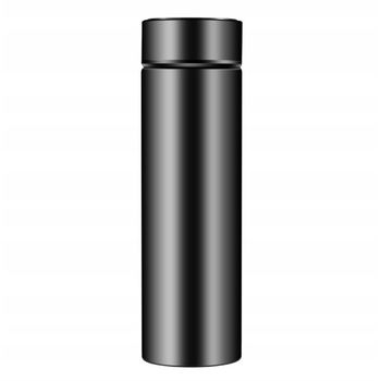 Termos inteligent cu afisaj led si termometru, 500 ml, negru