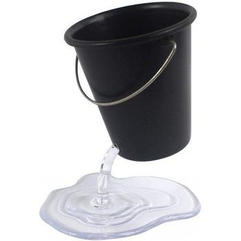 Suport amuzant pentru instrumente de scris, model galeata, negru