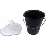 Suport amuzant pentru instrumente de scris, model galeata, negru fotografia produsului View 3 S