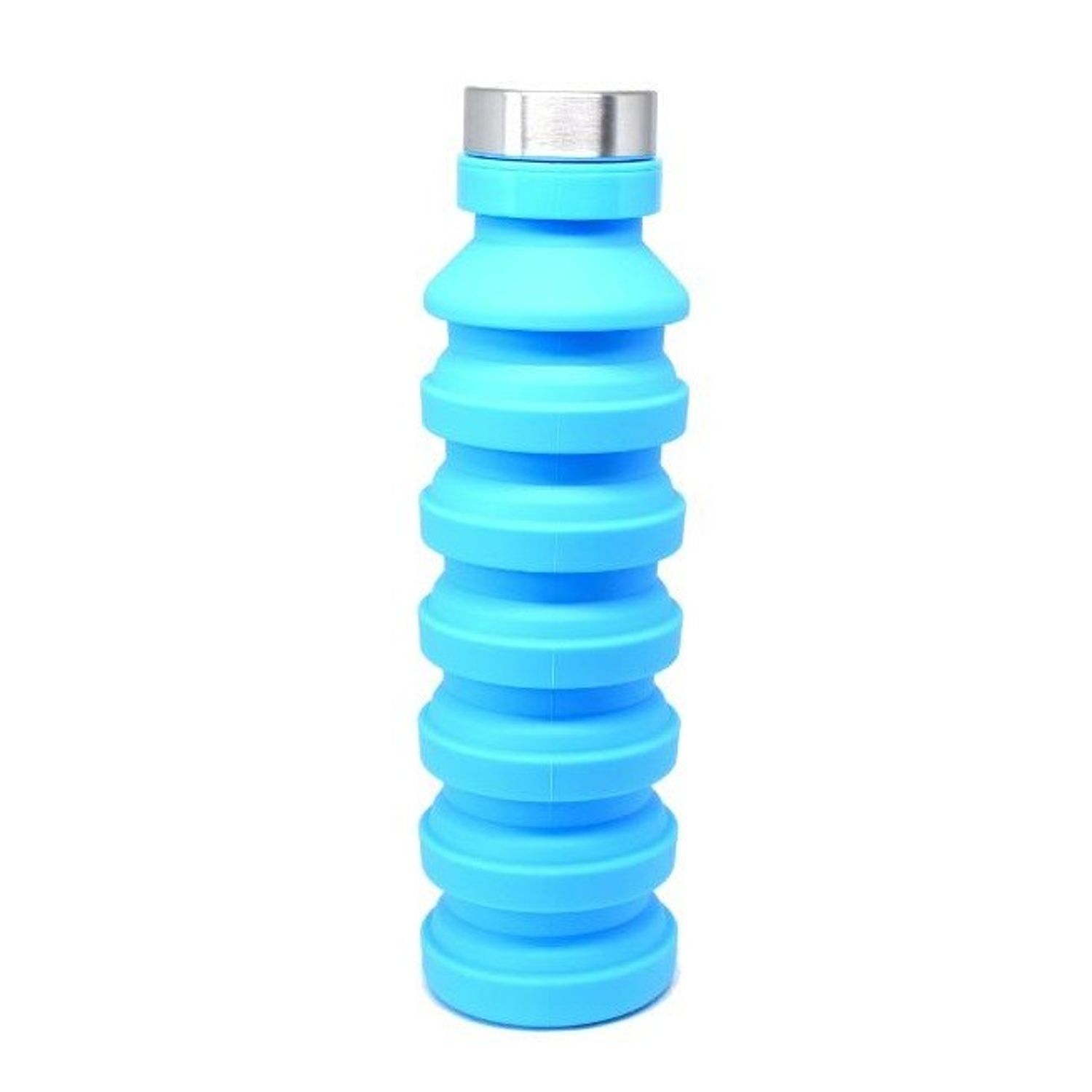 Termos pliabil din silicon, 470 ml, albastru fotografia produsului View 3 L