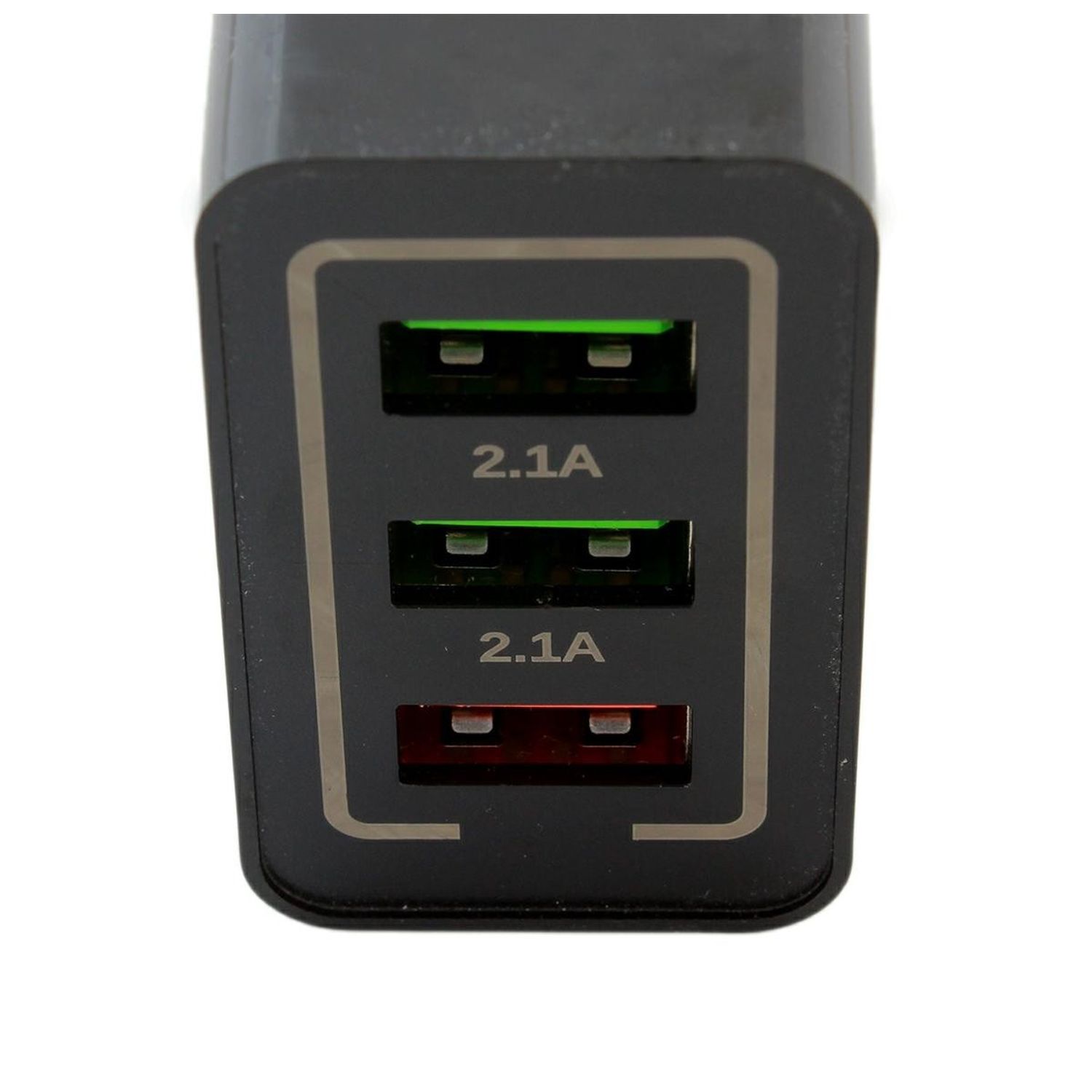 Adaptor priza cu 3 porturi USB, negru fotografia produsului View 2 L