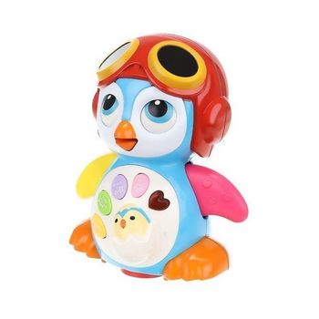 Jucarie interactiva in forma de pinguin pentru copii, lumini si sunete