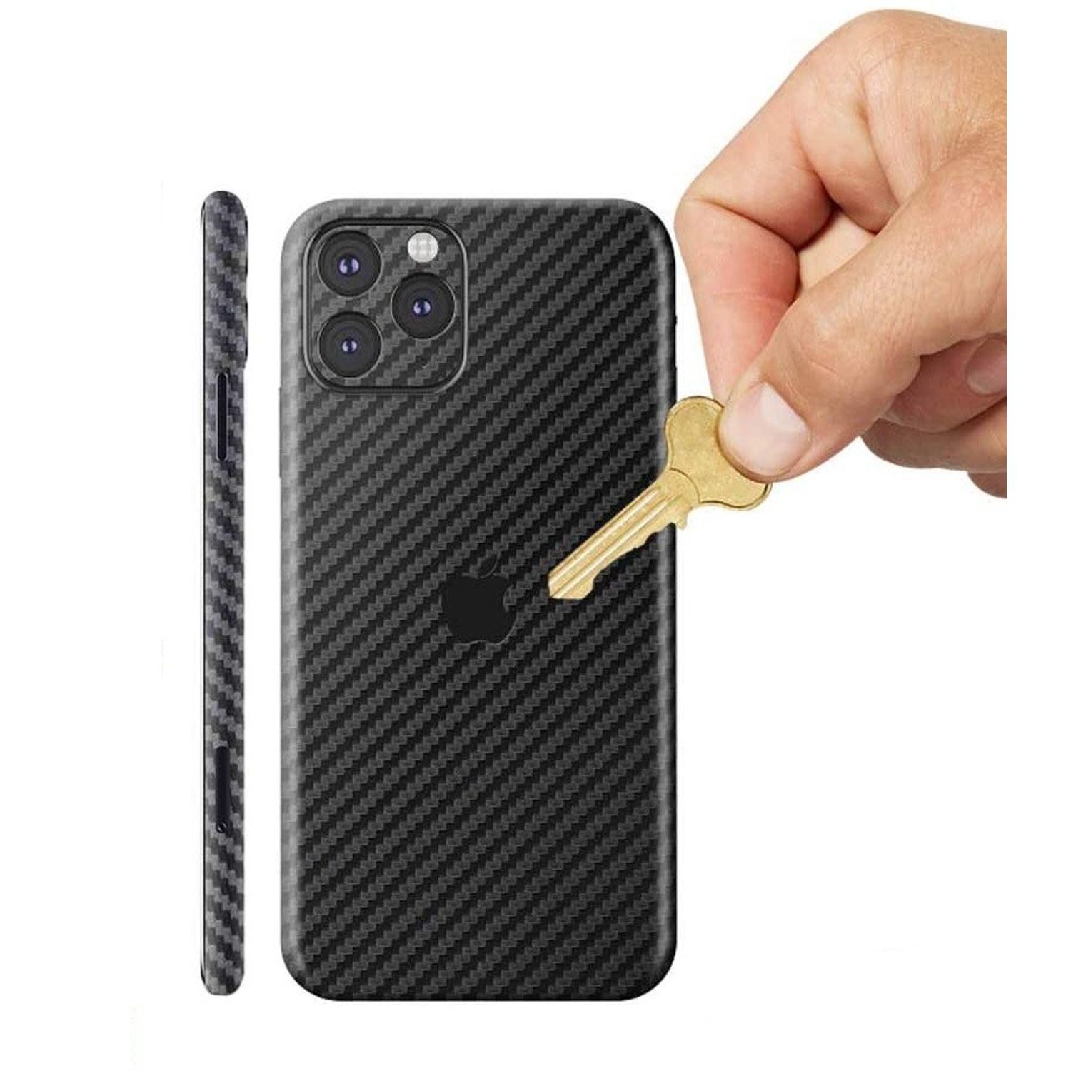 Sticker autoadeziv tip protectie pentru iPhone 11, negru fotografia produsului View 2 L