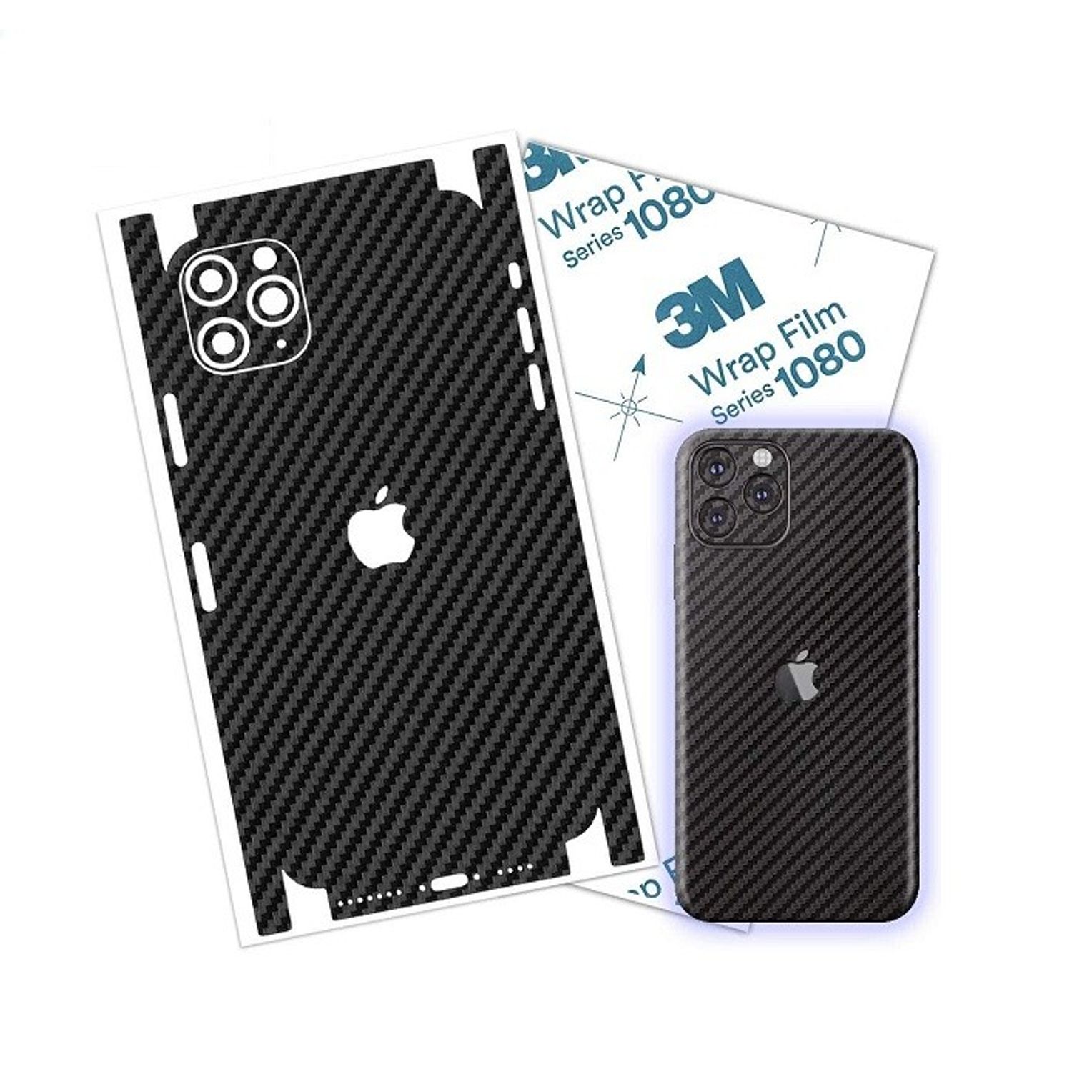 Sticker autoadeziv tip protectie pentru iPhone 11, negru fotografia produsului View 3 L
