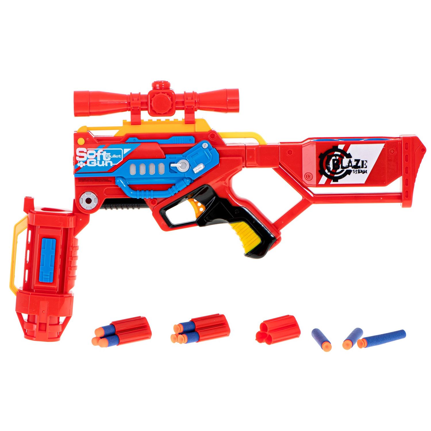 Arma Blaze Storm cu 20 gloante din spuma Nerf, rosu fotografia produsului View 2 L