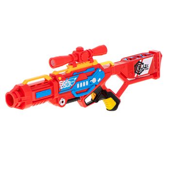 Arma blaze storm cu 20 gloante din spuma nerf, rosu