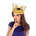 Coroana gonflabila pentru petreceri, 23 cm, auriu fotografia produsului View 2 S
