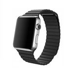 Curea compatibila Apple Watch, 42/44mm din piele, negru fotografia produsului View 2 S