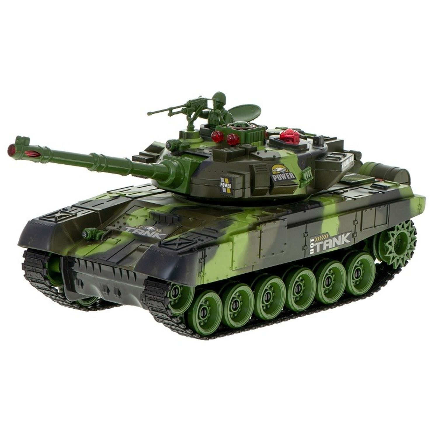 Tanc militar de lupta 9995 cu telecomanda, verde fotografia produsului