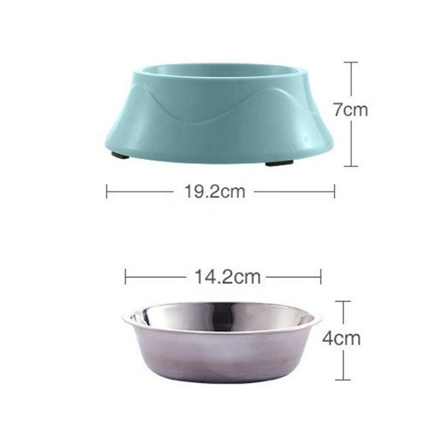 Castron antiderapant 2in1 pentru animale de companie, 400 ml, albastru fotografia produsului View 3 L