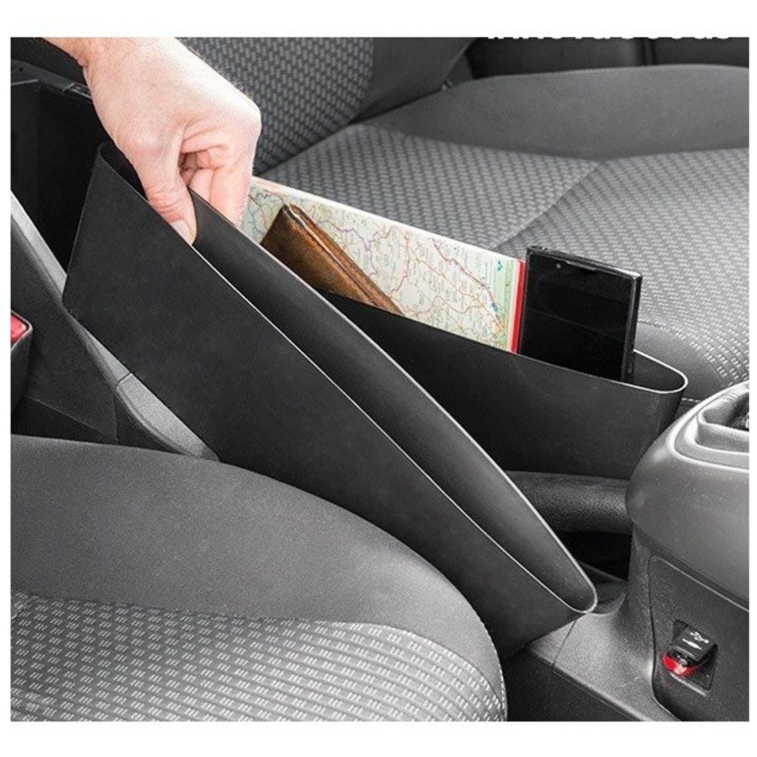 Set suport organizator pentru scaun auto, negru fotografia produsului View 2 L