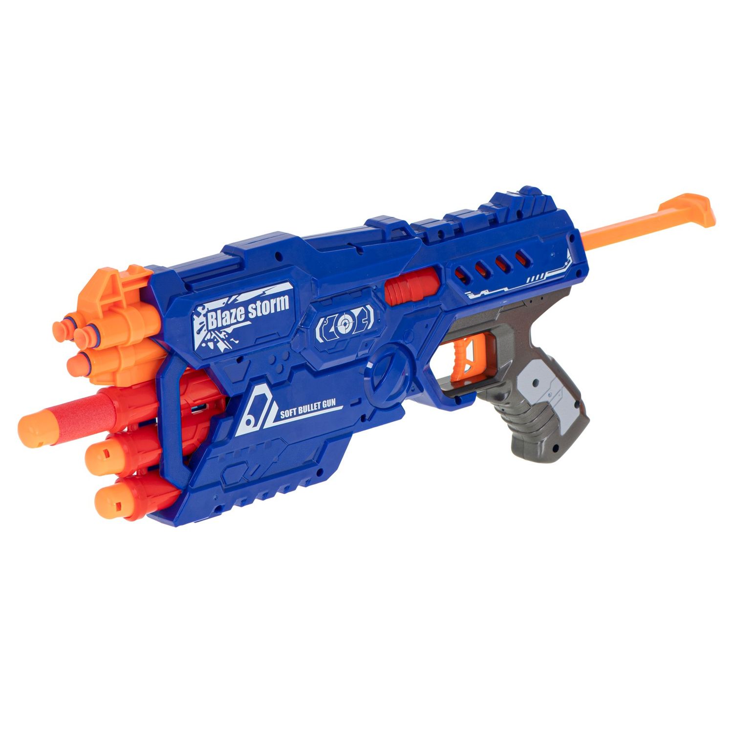 Arma Blaze Storm cu 10 gloante din spuma Nerf, albastru fotografia produsului View 3 L