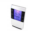 Statie meteo cu ceas si ecran LCD, alb fotografia produsului