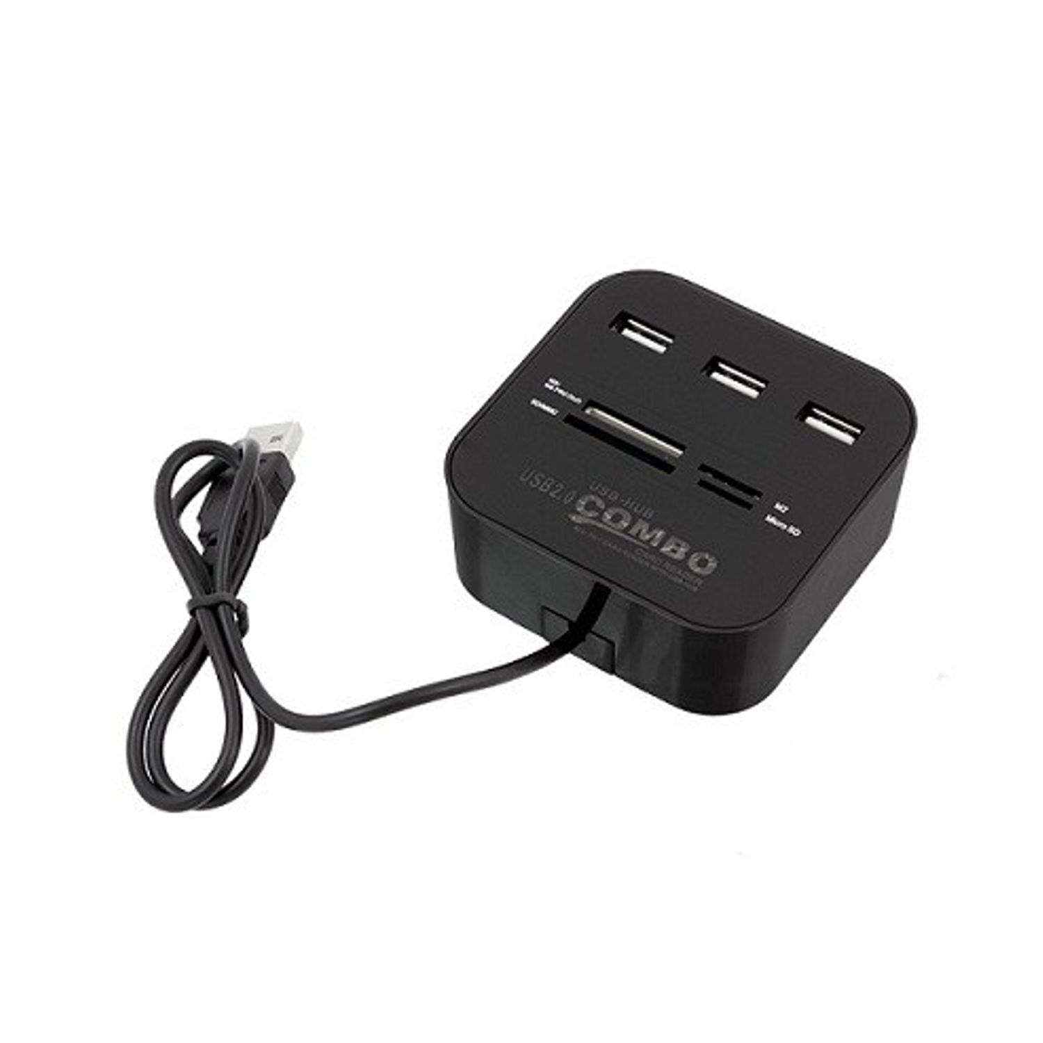 Cititor de carduri 7 in 1 MS/SD/M2/TF, USB 2.0, negru fotografia produsului