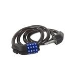 Antifurt cu cifru pentru bicicleta, 12 mm x 97 cm, negru fotografia produsului