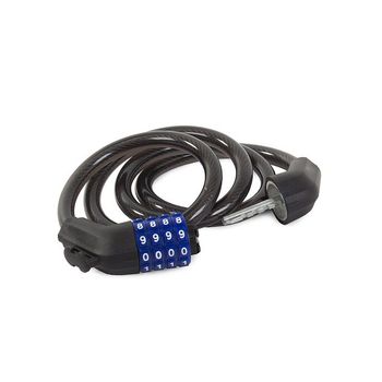 Antifurt cu cifru pentru bicicleta, 12 mm x 97 cm, negru