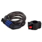 Antifurt cu cifru pentru bicicleta, 12 mm x 97 cm, negru fotografia produsului View 2 S