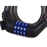 Antifurt cu cifru pentru bicicleta, 12 mm x 97 cm, negru fotografia produsului View 3 S