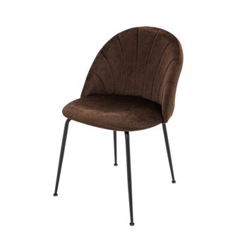 Scaun living s-163, catifea, maro