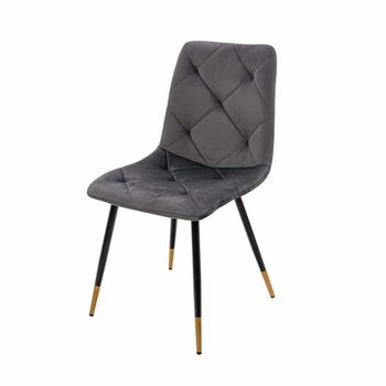 Scaun living s-164, catifea, gri