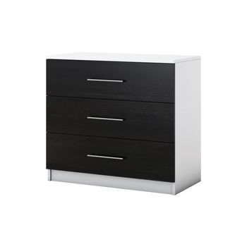 Comoda beta, alb/wenge, 90x82x45 cm