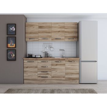 Set mobila bucatarie alfa 180 cm, culoare lyon