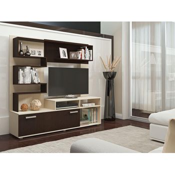 Set living, rita, 160x40x157cm, wenge/mesteacan