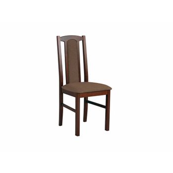 Scaun living boss7 o15, nuc, 43x96x40 cm, lemn masiv, tapitat cu stofa
