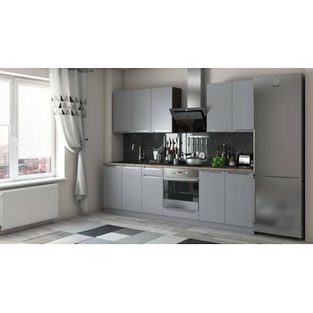 Set bucatarie iris, 260 cm, gri grenola/ferro