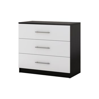 Comoda beta, wenge/alb, 90x82x45 cm