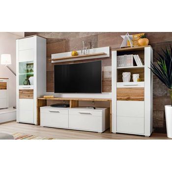 Bibliotecă living lily, alb mat