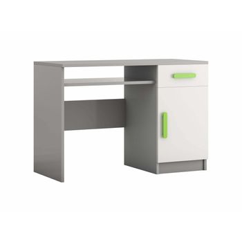 Birou didi, alb/verde, 110x76x50 cm