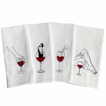 Set prosoape de bucatarie, red wine