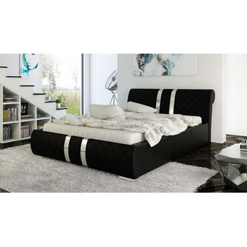 Pat tosca 180 cm , piele ecologica, negru
