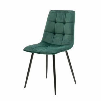 Scaun living S-155, catifea, verde