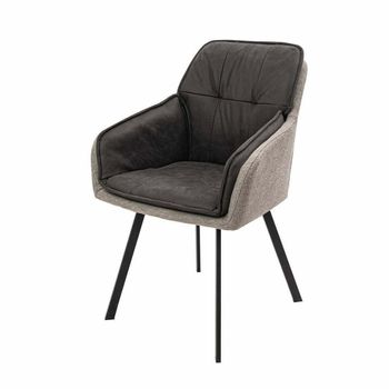 Scaun living s-167, material textil, gri