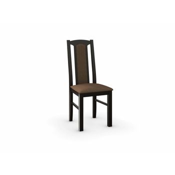 Scaun living boss7 w15, wenge, 43x96x40 cm, lemn masiv, tapitat cu stofa